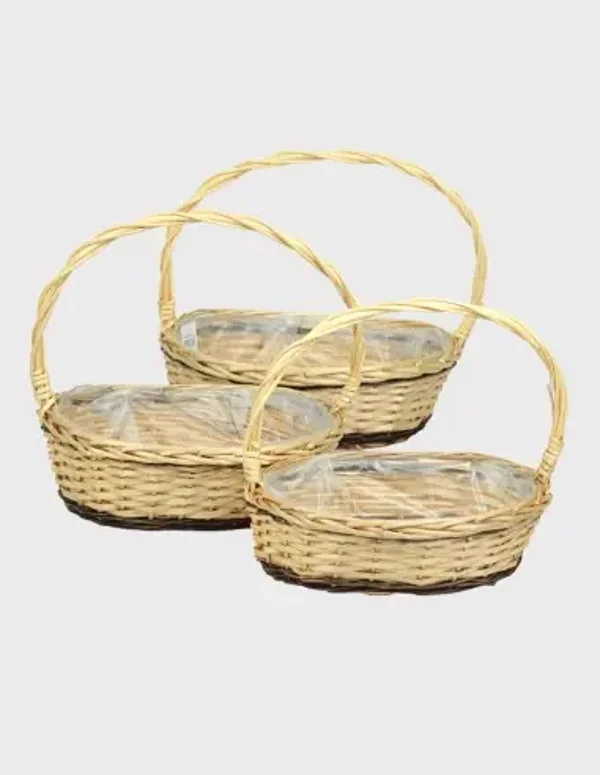Juego Cestas Mimbre Oval