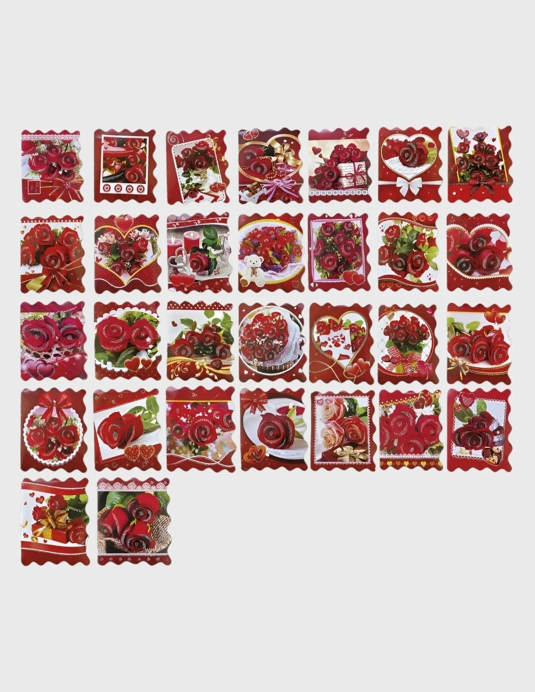 Tarjetas San Valentín Set Rojo