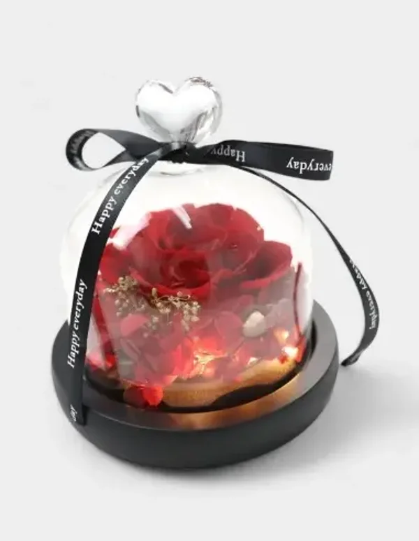 Cúpula Rosa Roja con luz