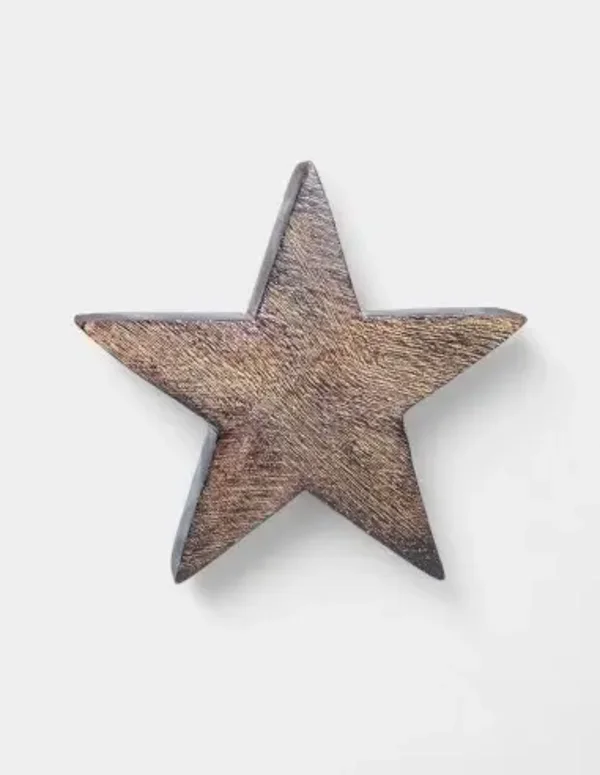Adorno estrella glitter oro