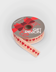 Cinta San Valentín corazón flecos