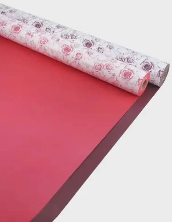 Rollo papel sintético rosas