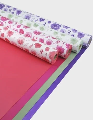Rollo papel sintético Flores