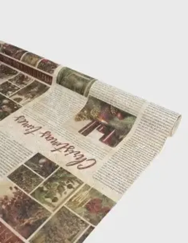 Rollo papel fibra christmas time