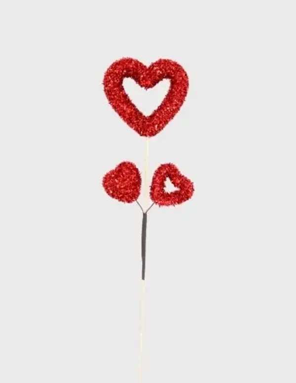 Pick corazón glitter