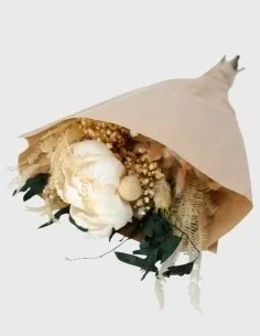 Bouquet seco redondo blanco mod B.