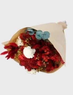 Bouquet seco redondo rojo mod. B
