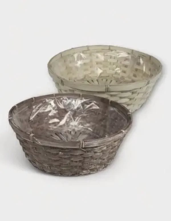 Cesta mimbre redonda