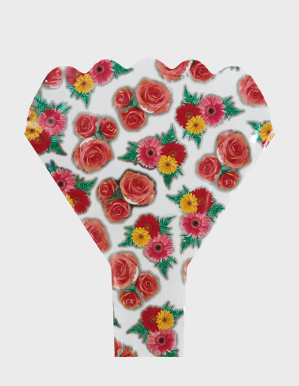 Bolsa de Bouquet Metalizada Flores