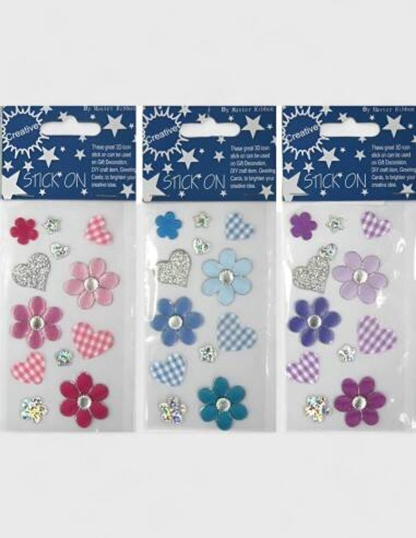 Pegatinas de Flores y Corazones Adhesivos