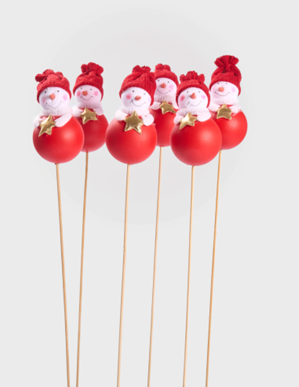Pick snowman rojo
