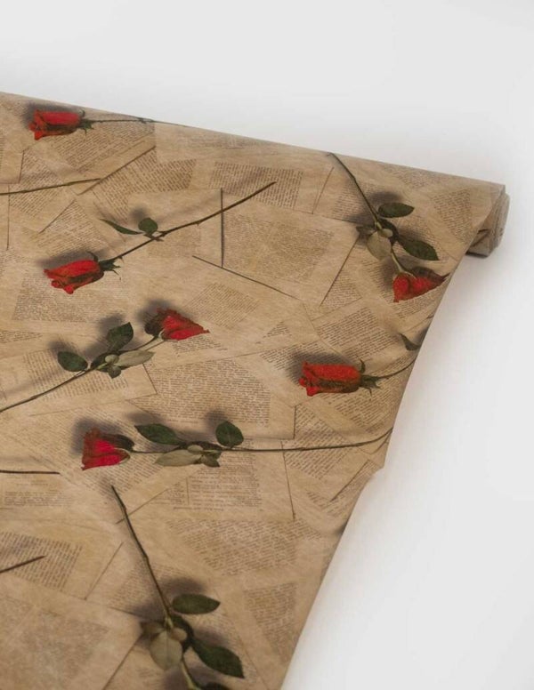 Rollo papel fibra romántico