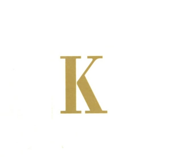 Letra adhesiva cinta corona K