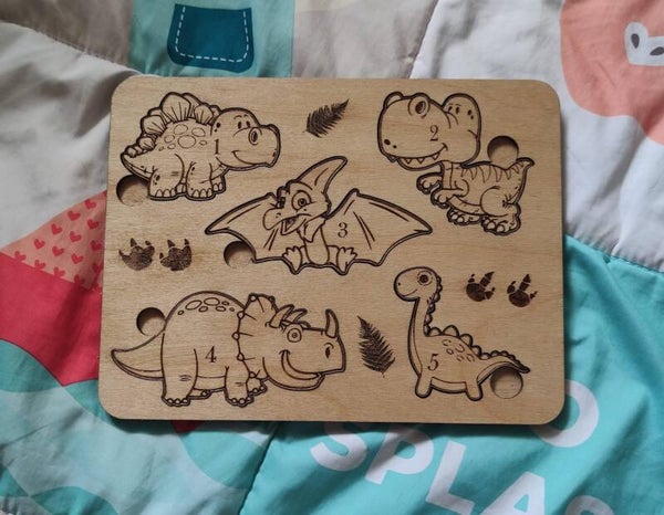 Puzzle en bois dinosaure