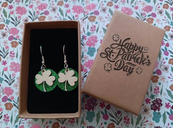 Boucles d'oreilles trèfle spécial saint Patrick