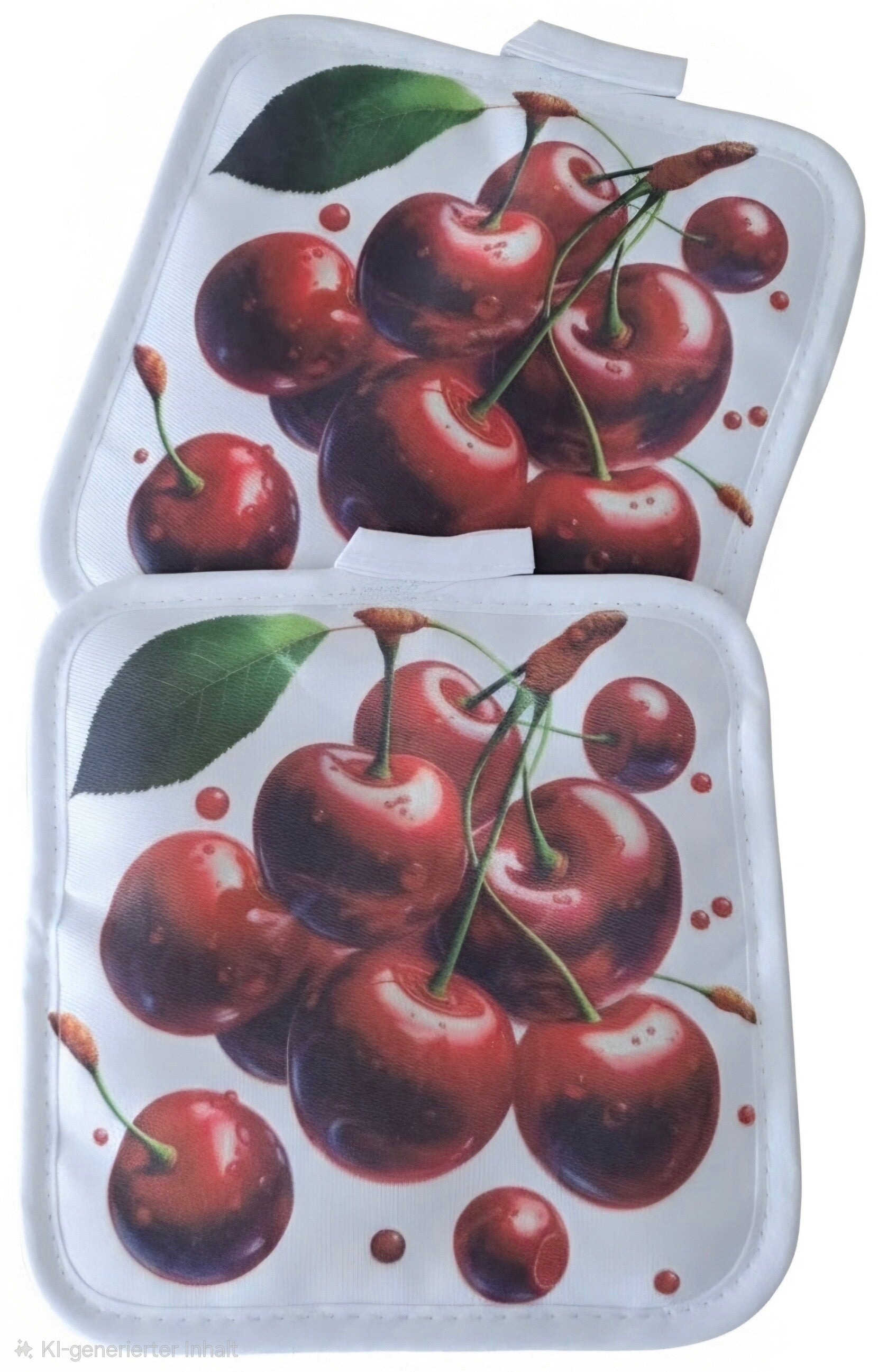 🍒 Topflappen mit wunderschönem Kirschmotiv 🍒