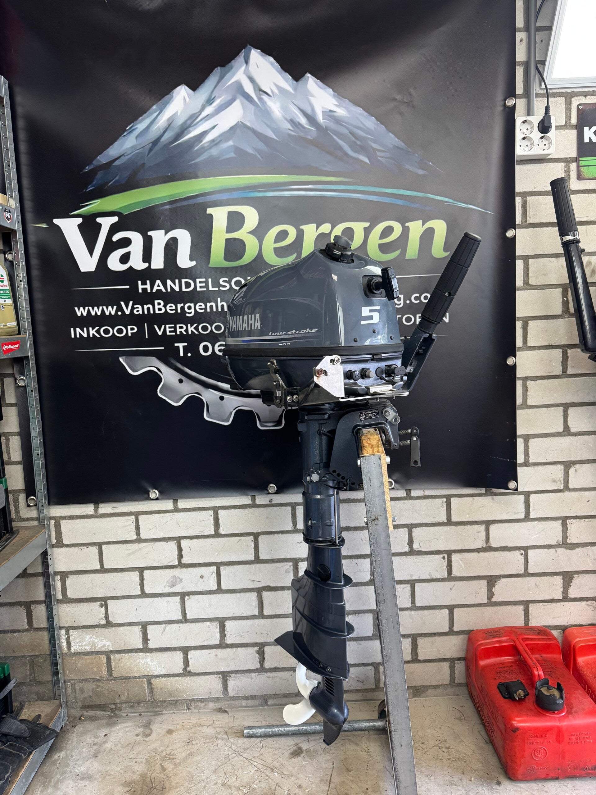 Yamaha 5 pk langstaart op afstandsbediening