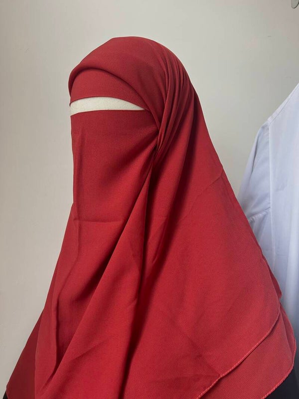 Niqab Set Red Blush
