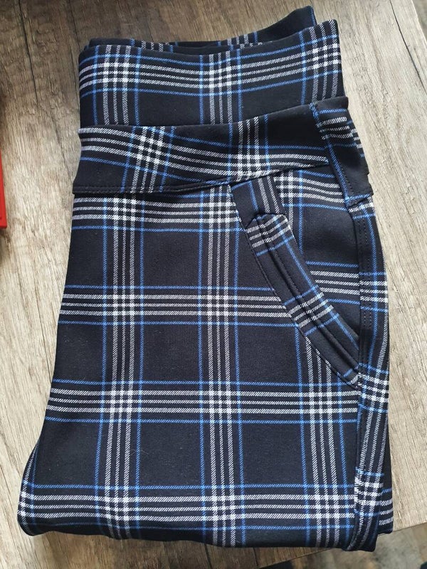 Comfortbroek blokje blauwe streep