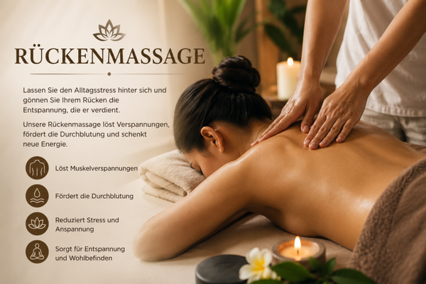 Angebot 4: Rücken- und Armmassage (Oberkörper)