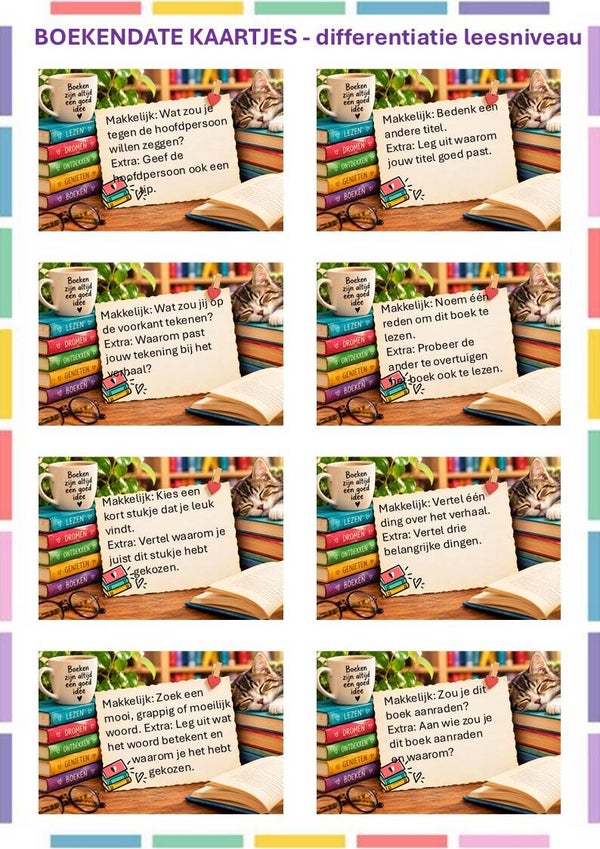 Op date met een boek - meer dan 70 leeskaartjes