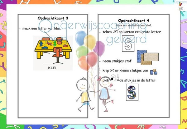 Opdrachtkaarten voor kleuters 👍🏻