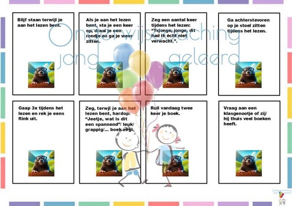 Wie is de Leesmol-kaartjes 📔📖
