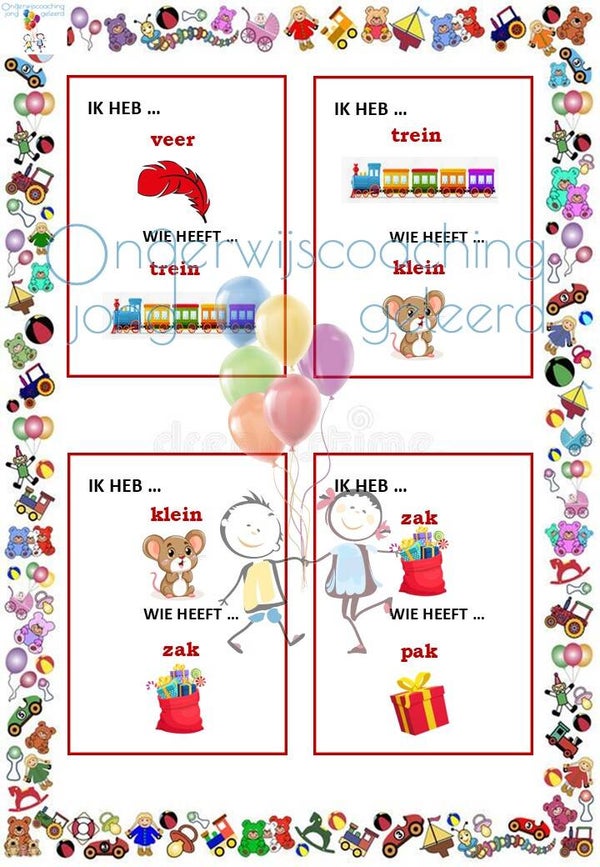 Ik heb, wie heeft....rijmelarij Sinterklaas 🎁