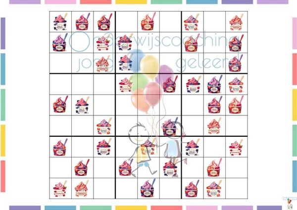 Ijsjes sudoki 9 x 9 🍨