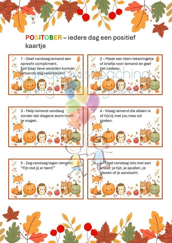 Positober - 31 kaartjes voor een positieve maand 😍