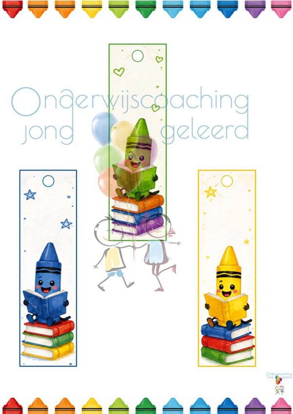 Voor een kleurrijk schooljaar - boekenleggers ✏️