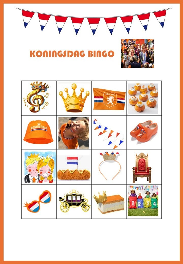 Koningsdag bingo 👑