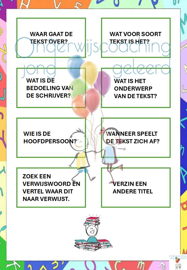Begrijpend lezen - vragenkaartjes 🤔