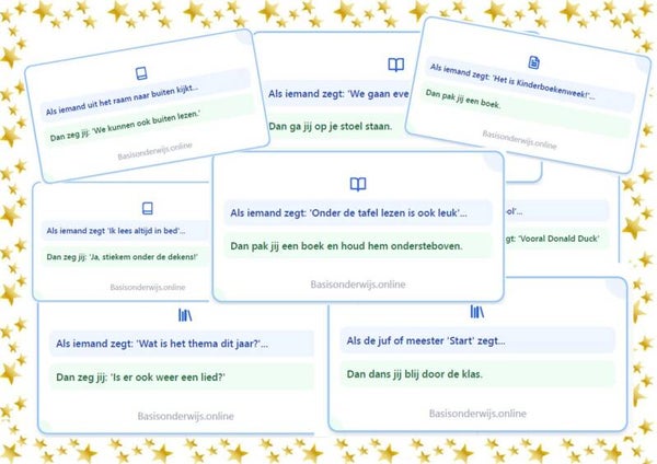 Reactiespel Kinderboekenweek - 32 kaartjes
