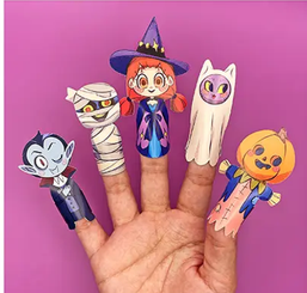 Halloween - vingerpoppetjes 🧛🏻🎃
