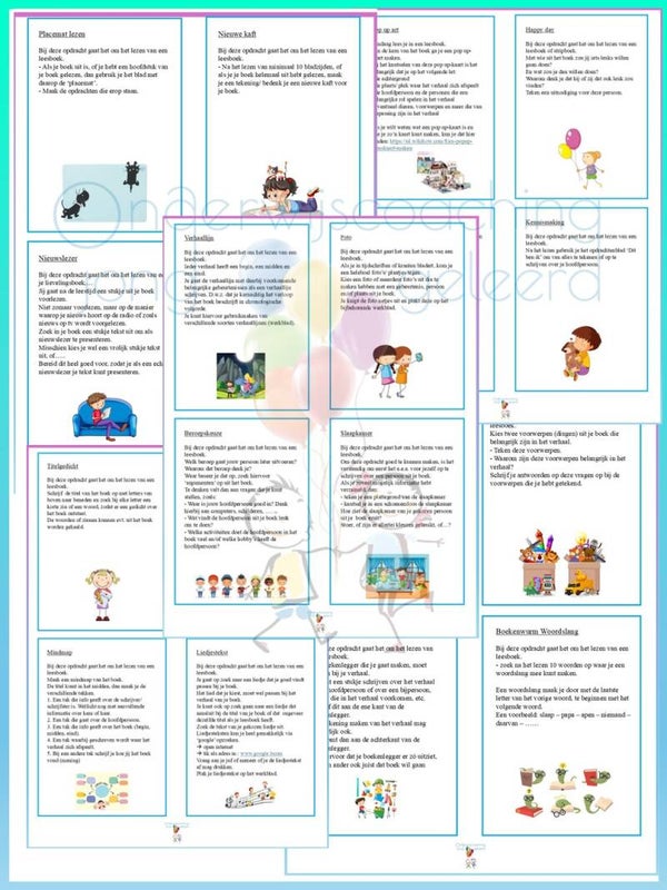 Een uitgebreid leespakket met 60 leeschallenge opdrachtkaartjes incl. werkbladen en meer📚