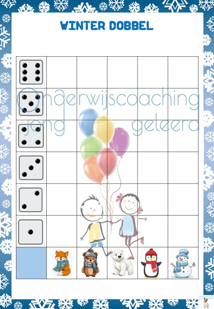 Winter dobbelspel ☃️🎲