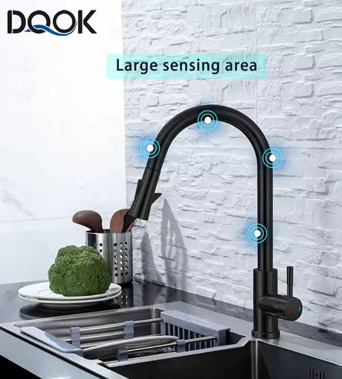 Pull Out Sensor Black Kitchen Faucet Sensitive Touch Control Faucet Mixer For Kitchen Touch Sensor Kitchen Mixer Tap