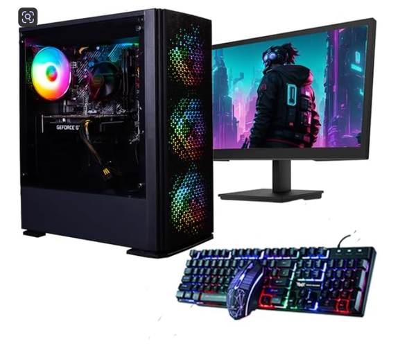 Veno Scorp Gaming PC Bundle Intel Core i7 3rd Gen 3.9GHz, GTX 750 4GB, 16GB RAM, 256GB SSD + 1TB HDD, Windows 11, WiFi, 22" Monitor, Titan RGB Case, 500W PSU