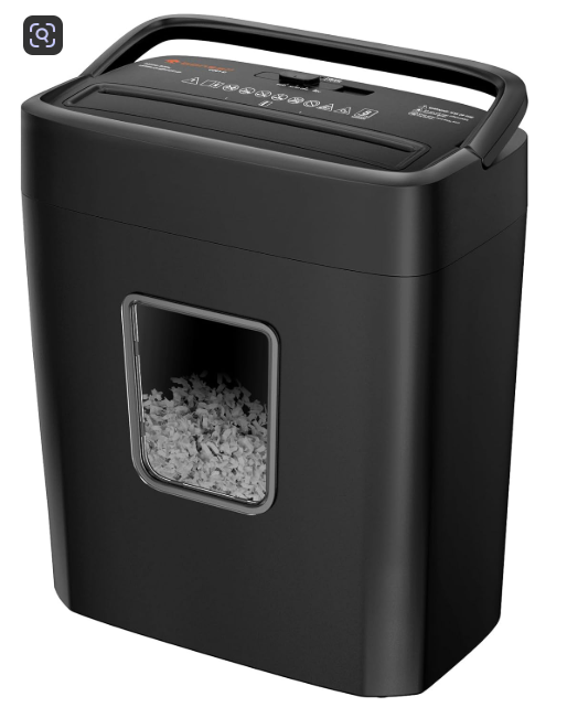 Bonsaii 8-Sheet Cross-Cut Paper Shredder for Home Office, P-4 Security, Shreds Credit Cards, Staples, Paper Clips, Overheat Protection, Easy Jam Clearance, 16L Bin (C261-C NEW)