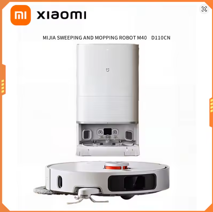 XIAOMI MIJIA M40 Robot Vacuum Cleaner, High-Precision Obstacle Avoidance,12Kpa Suction, Intelligent Mop Lift, DS laser navigation