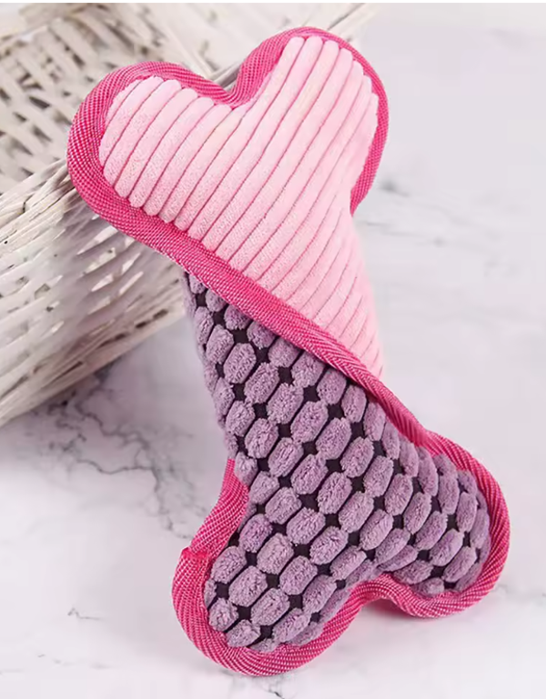 Plush Squeaky Bones Toys, Suitable for Small, Medium and Large Dogs, Stuffed Toys, Puppy Birthday Gifts