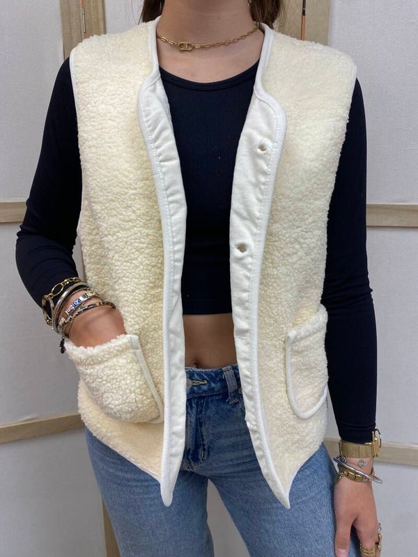 Gilet sans Manche en Moumoute