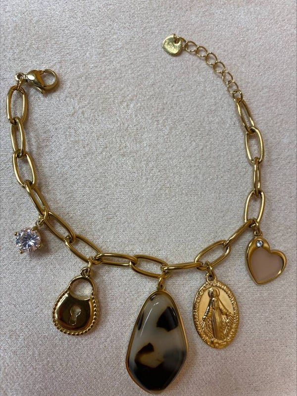 Bracelet charms en Acier Inoxydable