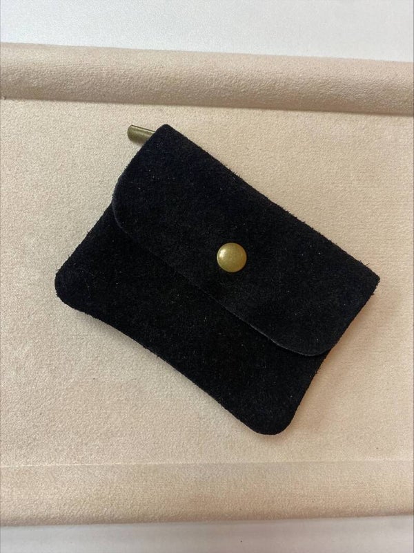 Porte Monnaie Noir Daim