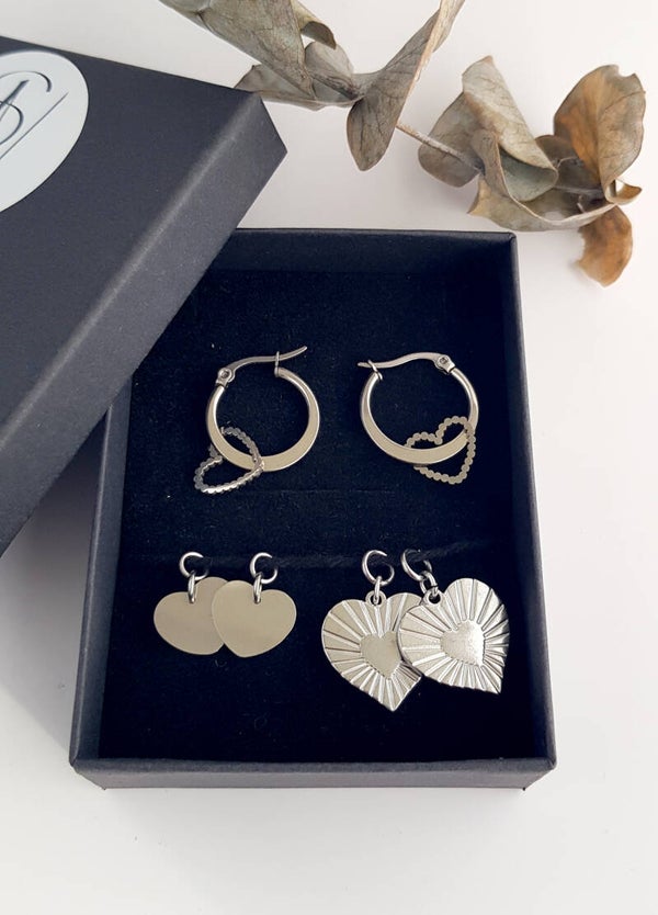 Oorbelbox Hoop hearts