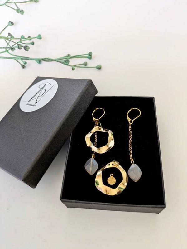 Oorbelbox Grey Stone