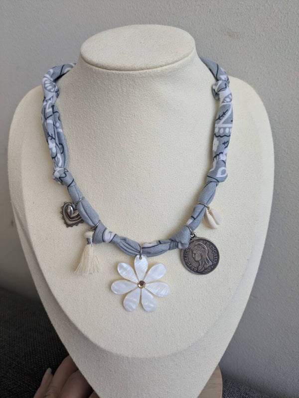 Bandana Ketting Grijs