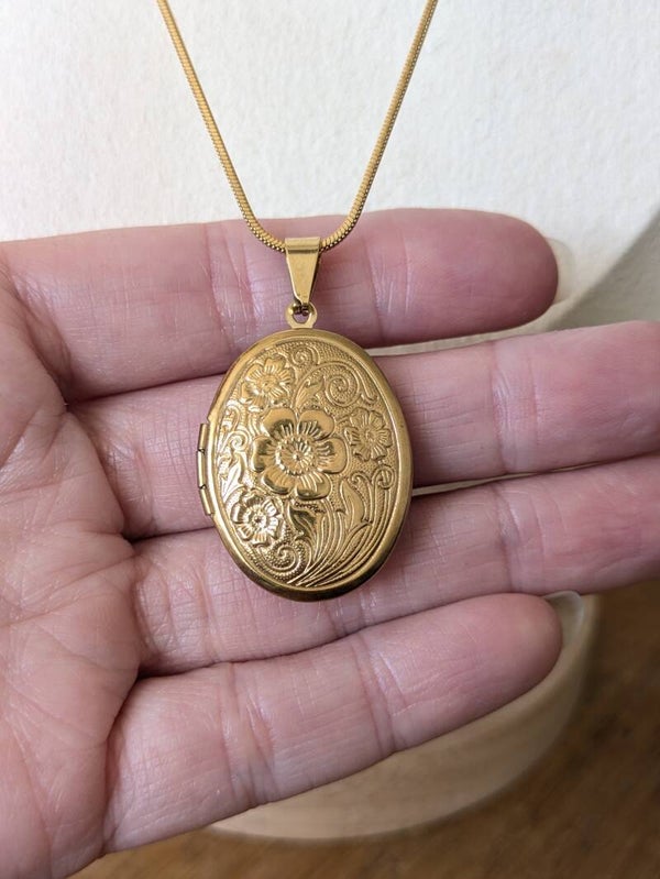 Medaillon voor foto ovaal ketting