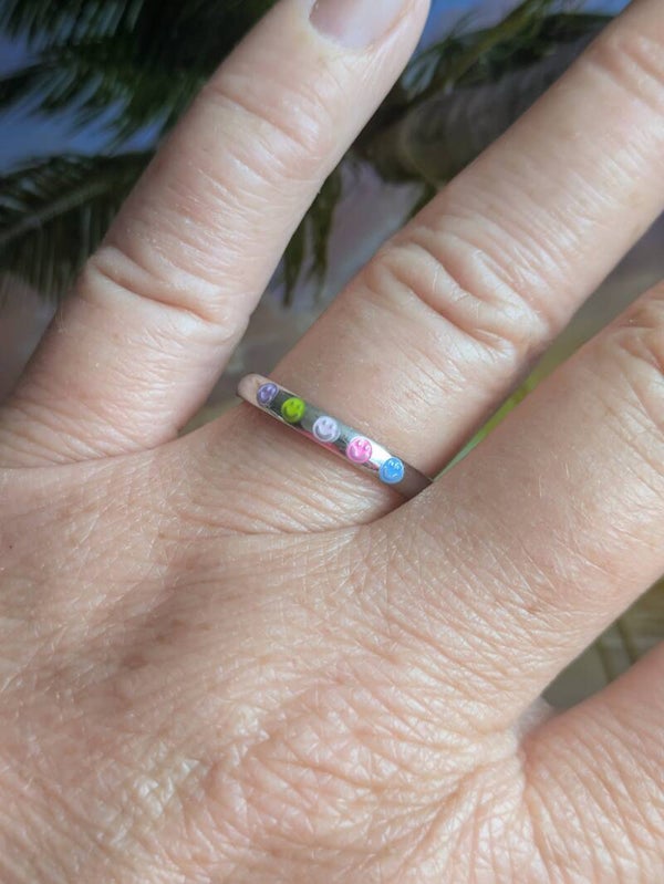 Ring Smileys zilver